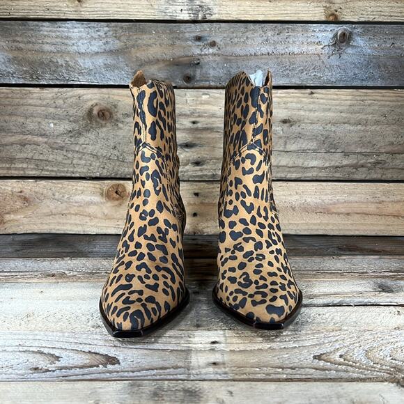 Schutz Tessie Mid Heeled Bootie - Nubuck Wil/Wood/Black - 9 - NWOB - Picture 2 of 8